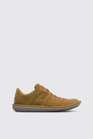 Side view of Beetle Beige shoe for men
