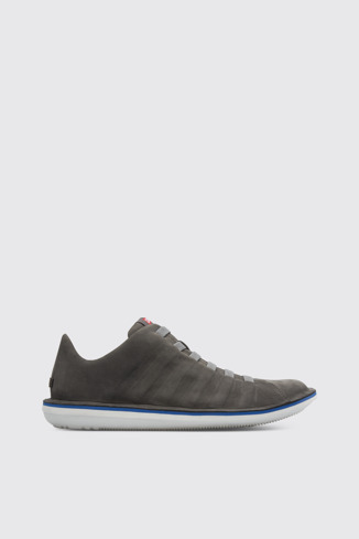 Side view of Beetle Dark grey shoe for men