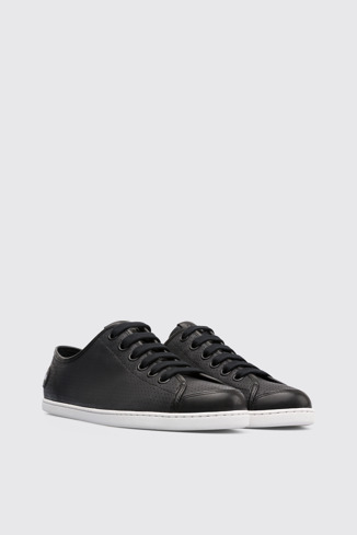 Front view of Uno Black Sneakers for Men