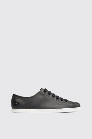 Side view of Uno Black Sneakers for Men