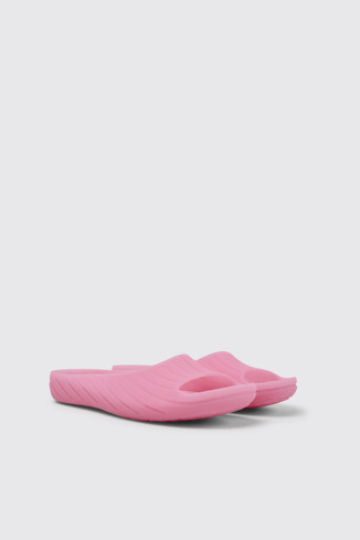 Front view of Wabi Pink monomaterial sandals for women