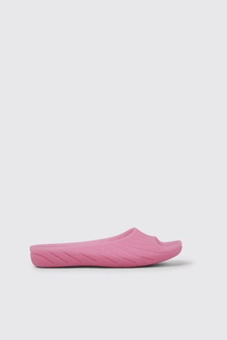 Side view of Wabi Pink monomaterial sandals for women