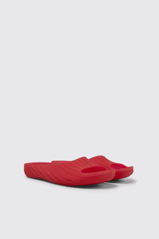 Front view of Wabi Red monomaterial sandals for women