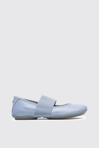 Side view of Right Blue Ballerinas for Women