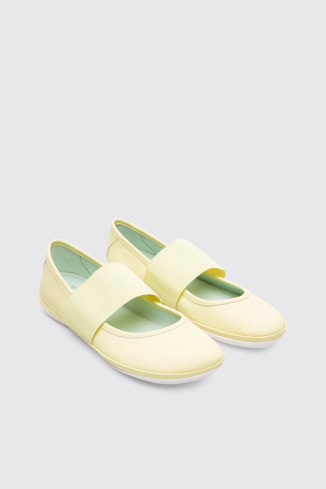 Front view of Right Yellow Ballerinas for Women
