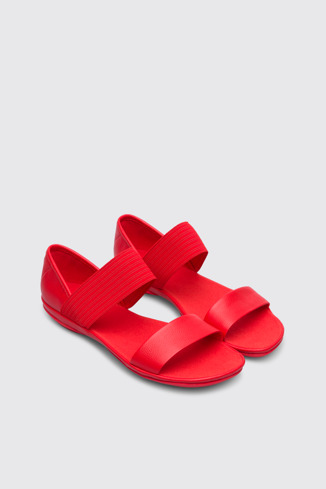 Front view of Right Red sandal for women