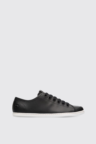 Side view of Uno Black Sneakers for Women