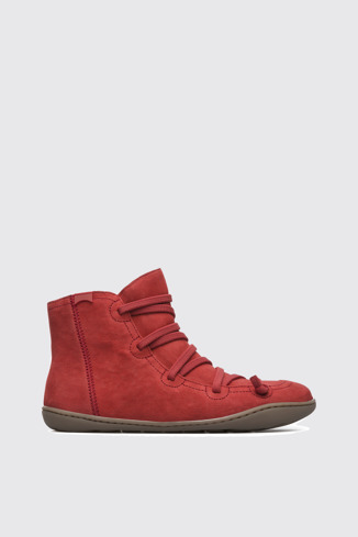 Side view of Peu Red Ankle Boots for Women