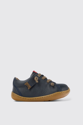 Peu Zapatos de piel azules para niños.