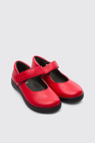 Front view of Spiral Comet Red Ballerinas for Kids