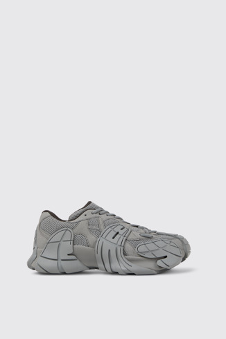 Side view of Tormenta Gray Textile Sneakers