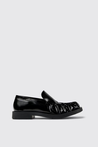 Side view of Mil 1978 Black Leather Loafers