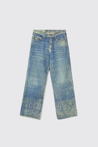 Denim Jeans mit Farbaufdruck in Sandblau