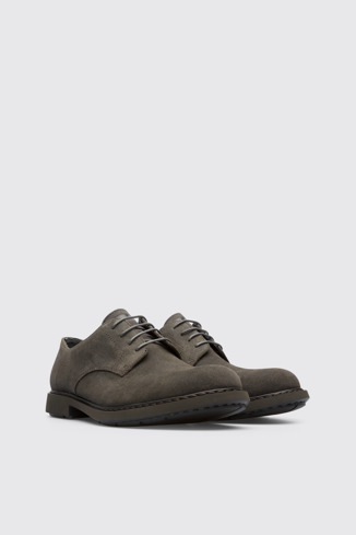 Alternative image of K100152-023 - Neuman - Classic men's dark grey shoe.