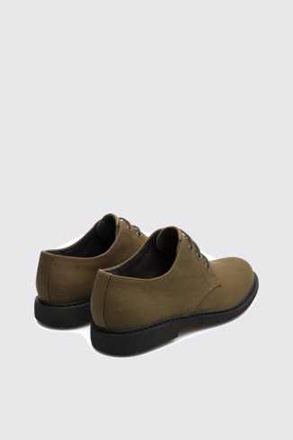 Back view of Neuman Green Formal Shoes for Men