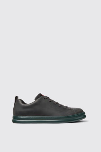 Runner Baskets en nubuck gris pour homme.