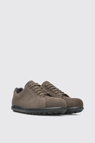 Front view of Pelotas XLite Brown Gray Sneakers for Men