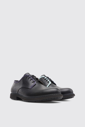 Front view of Twins Black Formal Shoes for Men