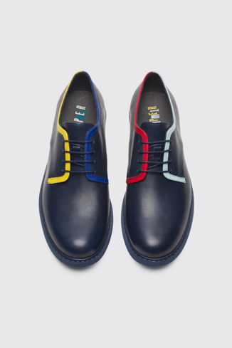 Overhead view of Twins Blue Formal Shoes for Men