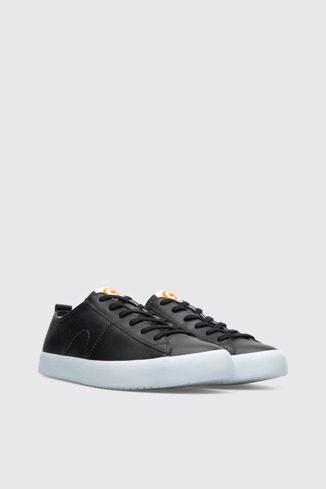 Front view of Imar Men’s black leather sneaker