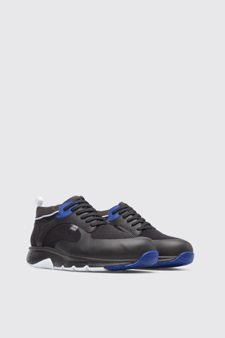 Front view of Drift Black Sneakers for Men