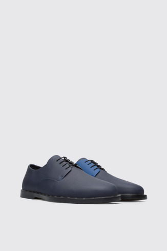 Front view of Twins Navy blucher for men