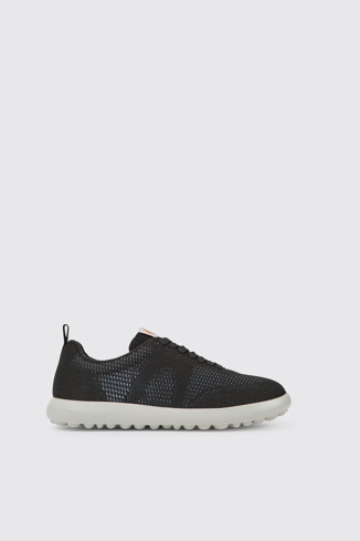 Side view of Pelotas XLite Black and grey recycled PET sneakers for men
