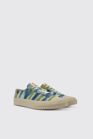Front view of Camper x EFI Multicolored organic cotton sneakers for men