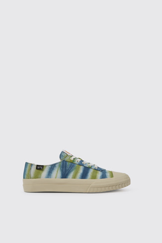Side view of Camper x EFI Multicolored organic cotton sneakers for men