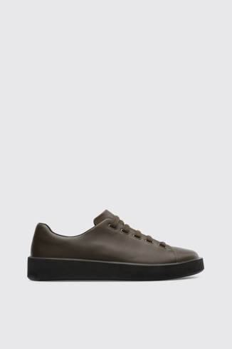 Side view of Courb Men's green sneaker
