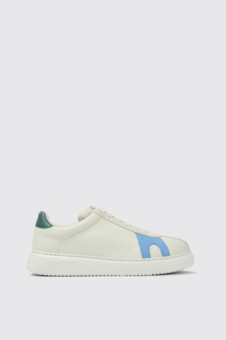 Twins Sneakers blancos de piel sin teñir y ante para hombre