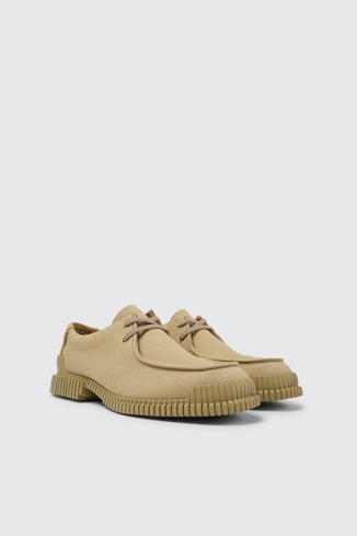 Front view of Pix Beige recycled cotton shoes for men