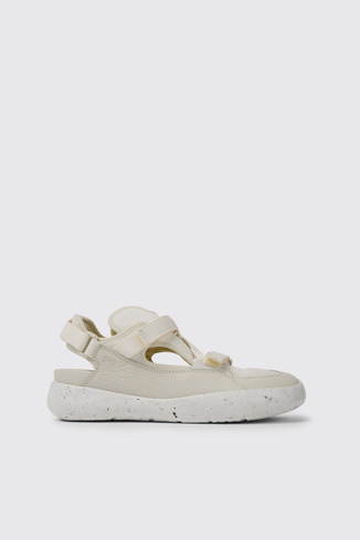 Side view of Peu Stadium White semi-open sneakers for men