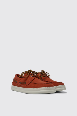 Front view of Runner Red recycled cotton shoes for men