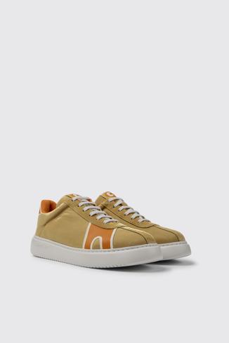 Front view of Runner K21 Brown, orange, and beige sneakers for men