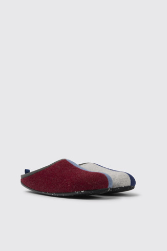 Front view of Twins Multicolored wool men’s slippers