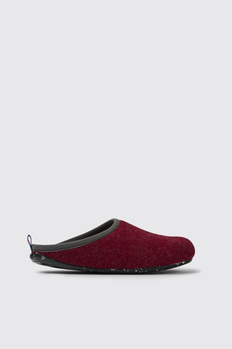Side view of Twins Multicolored wool men’s slippers