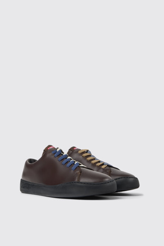 Twins Sneakers de piel marrones para hombre