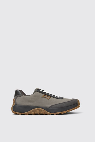 Side view of Drift Trail Gray Textile and Nubuck Shoes for Men.