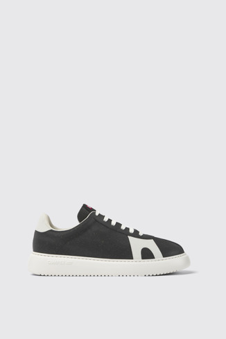 Side view of Runner K21 MIRUM® Black and white sneakers for men