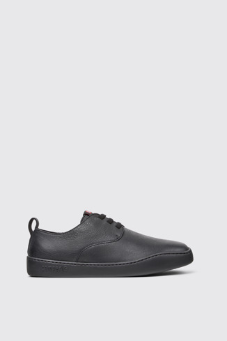 Peu Touring Chaussures en cuir noir pour homme.