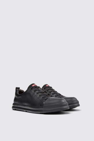 Junction Runner Baskets en cuir noir pour homme.
