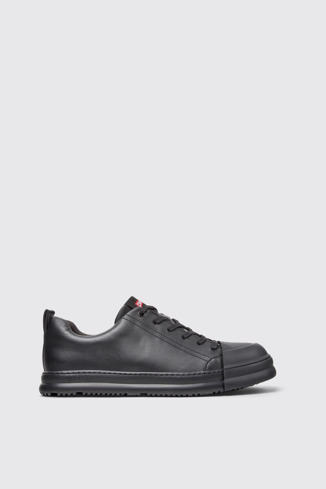 Junction Runner Baskets en cuir noir pour homme.