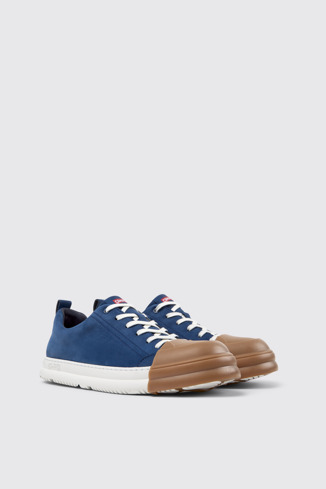 Junction Runner Baskets en nubuck bleu pour homme.