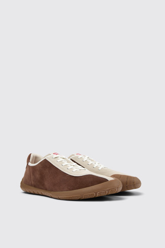 Front view of Twins Multicolor Suede and Nubuck Sneakers for Men.