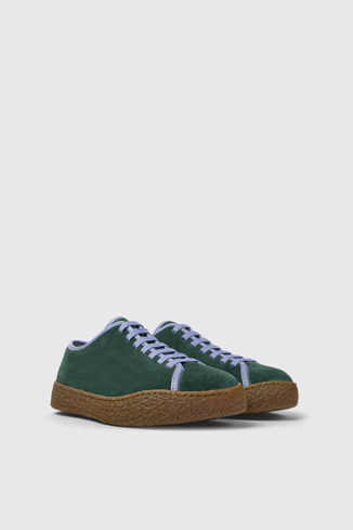 Peu Terreno Chaussures multicolores en cuir velours et cuir pour homme.