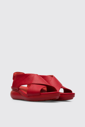 Front view of Balloon Women’s red sandal