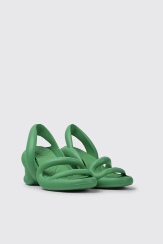 Front view of Kobarah Green unisex sandals