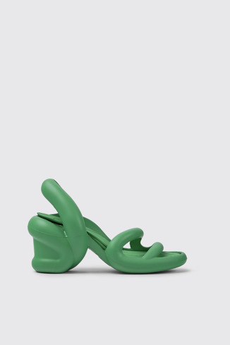 Side view of Kobarah Green unisex sandals