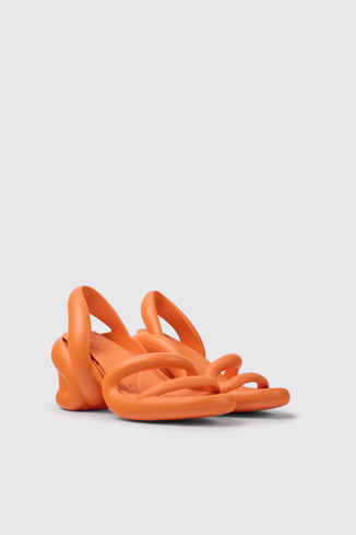 Front view of Kobarah Orange unisex sandals
